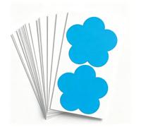 40 Pcs Large Blue Flowers Sticky Labels 100 X 100 mm Plain(Blue Flowers)