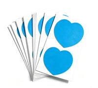 40 Pcs Large Blue Heart Sticky Labels 100 X 100 mm Plain (Blue Heart)
