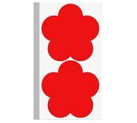 40 Pcs Large Red Flowers Sticky Labels 100 X 100 mm Plain Stickers Stick on Labels Self Adhesive Packing Matte White for Printing Office Kitchen Supermarket and Laboratory Storage Boxes (Red Flowers)