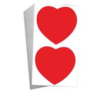 40 Pcs Large Red Heart Sticky Labels 100 X 100 mm Plain Stickers Stick on Labels Self Adhesive Packing Matte White for Printing Office Kitchen Supermarket and Laboratory Storage Boxes (Red Heart)