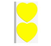40 Pcs Large Yellow Heart Sticky Labels 100 X 100 mm Plain(Yellow Heart)