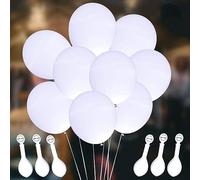 40 pcs Led Balloons, Light Up Balloons Flashing Lights 10-24 Hours for Dark Party Supplies, Birthday,Christmas Decorations,Fillable with Helium&Air (white)