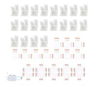 40 PCS Led Connectors 4 Pin, LED Light Strip Connectors Strips Light Connectors 4 Pin Lights Connector T Shape Solderless Adapter Strips Corner Clips Snap Connector Corner Connectorfor RGB LED