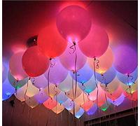 40 pcs Led Light Up Balloons,Mixed-Colors Latex Balloons Flashing Lights 10-24 Hours for Dark Party Supplies, Birthday,Christmas Decorations,Fillable with Helium&Air (Mixed Colors)