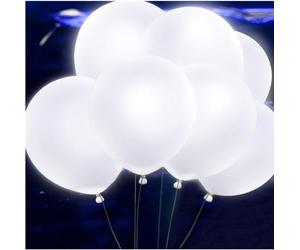 40 PCS LED Light Up White Balloons with Non-flashing White Lights Long Standby Time for Dark Party,Christmas Wedding Brithday Decorations