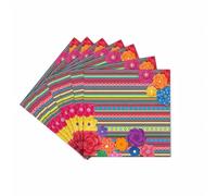 40 PCS Mexican Fiesta Party Napkins - Disposable Colourful Paper Napkins for Cinco de Mayo, Taco Nights, Birthday Celebrations - 33x33cm Festive Tableware with Traditional Patterns