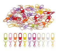 40 Pcs Mini Carabiner Hooks Key Chains Colourful Metal Carabiner with Swivel Joint, Key Rings Colourful Zinc Alloy Carabiner Key Chain Key Ring for Keys, Hanging Toys