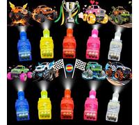 40 PCS Monster Vehicle Party Favours Goodie Bag Fillers - Kids LED Light Up Finger Lights Toys, Glow in The Dark Rave Accessories for Boys Girls Birthday Halloween Party Supplies