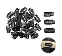 40 Pcs No-Sew Hair Extension Clips - Ten-Tooth Snap Comb Design with Safety Pin, Ideal for Wigs, Headscarves, and Chunni - Perfect for Girls and Women’s Styling Needs