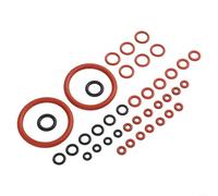 40 Pcs O-For Ring Sealing Kit for Spidem For Coffee Machines, Silicone Rubber Gaskets for Valve Maintenance, Black and Red Assorted Sizes, -40 to 200C