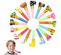 40 PCS Party Blowers for Adults, Vibrant Party Blowers for Kids and Adults, Fun Noisemakers for Birthday Parties, Celebrations, and Events, Assorted Colors, 8.5 * 3 cm (Unrolled 24 cm)