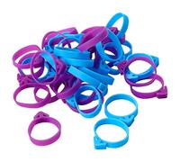 40 Pcs Pastry Bag Ties, Reusable Silicone Icing Piping Bag Ties, Icing Bag Clips Decorating Bags Ties for Cookies, Cupcakes, Pastry Baking