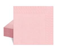 40 Pcs Pink Napkins 3 Ply Pastel Paper Napkins Disposable Party Napkin | 6.5 Inch Light Pink Serviettes for Wedding Birthday Bridal Shower Girl Baby Shower