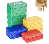 40 Pcs Plastic Packers, Window Packers, Flat Packers, Assorted Window Glazing Packers Spacers Shims to Align Glass Windows, 1.5mm 3mm 5mm 10mm