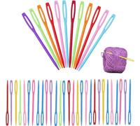 40 Pcs Plastic Sewing Needles, Wire Protector for Charger, Large Eye Hand Sewing Needles, Yarn Darning Needles for Crafting, DIY, Knitting (Assorted Colors)
