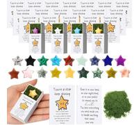 40 Pcs Pocket Hug Token Bulk, Star Natural Stones Star Support Inspirational Bulk Gifts, Positive Thank You Gifts with Greeting Card, for Employees Nurses Teachers Students Party Favors