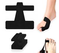 40 Pcs Pre-Cut Big Toe Support Kinesiology Tape - Elastic, Breathable & Skin-Friendly Latex-Free Toe Strips, Self-Adhesive Wrap for Daily Walking and Shoe Friction Protection(Black,20pcs)
