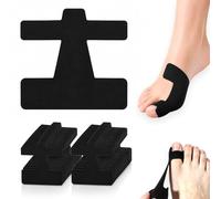 40 Pcs Pre-Cut Big Toe Support Kinesiology Tape - Elastic, Breathable & Skin-Friendly Latex-Free Toe Strips, Self-Adhesive Wrap for Daily Walking and Shoe Friction Protection(Black,40pcs)