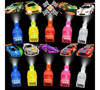 40 PCS Race Car Party Favours Goodie Bag Fillers - Kids LED Light Up Finger Lights Toys, Glow in The Dark Rave Accessories for Boys Girls Birthday Halloween Party Supplies