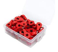 40 PCS Red Wooden Push Pins World Map Thumb Tacks in Star/Arrow Design for Cork Boards Bulletin Boards Pictures