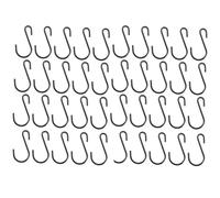 40 Pcs S Hooks,Metal Black S Hooks for Hanging,Mini Stainless Steel S-Shaped Hook Small Portable Heavy Duty Tool for Hanging Outdoors,Kitchen,Utensil,Butchers,Camp,Office,Bathroom,Garden,Curtain,Fence