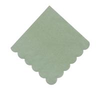 40 Pcs Sage Green Cocktail Napkins - Disposable Serviettes with Scalloped Edge Elegant Soft Beverage Napkins for Wedding Baby Shower Birthday Dinner Party Table Decoration