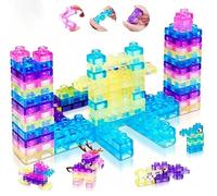 40 PCS sensory soft building blocks, squeezable and stretchable early learning toy game set, multi-color puzzle blocks, creative decompression game