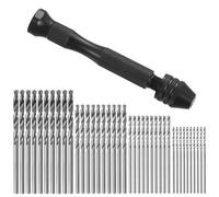 40 Pcs Small Hand Drill Bit Set, Precision Pin Vise Hand Drill Set, Twist Drills Bits for DIY Craft Jewelry Model Making Manual Work Electronic Assembling Woodworking Tools and Accessories