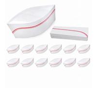 40 PCS Soda Jerk Hat,Disposable Soda Jerk Paper Cap, Diner Food Server Cap Retro Chef Hat for Classic Theme Restaurant Party