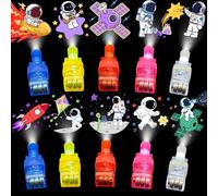 40 PCS Space Party Favours Goodie Bag Fillers - Kids LED Light Up Finger Lights Toys, Glow in The Dark Rave Accessories for Boys Girls Birthday Halloween Party Supplies