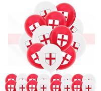 40 PCS St Georges Flag 5ft X 3ft World Cup Red And White Balloon England Flag Remembrance Day Decorations Football Matches Sports Events Party Decorations for Team Fans and Families