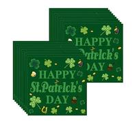 40 Pcs St. Patrick's Day Paper Napkins, St. Patricks Day Napkins, Soft Paper Serviettes, Green Shamrock Luncheon Napkin, Tissue Luncheon Dinner Cocktail Napkins for Irish Party Supplies