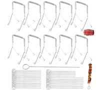 40 Pcs Stainless Steel Roulade Clips with 10cm and 15cm Reusable Metal Skewers for Quick and Uncomplicated Production