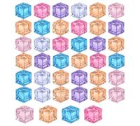 40 Pcs Stress Relief Squishy Cubes, Mini Ice Cube Squishy, Anxiety Alleviating & Calming Fidget Cubes, Ideal for Party Bag Fillers, Classroom Rewards & Birthday Surprises (Random Color)