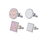 40 Pcs Sublimation Blanks Metal Cufflink DIY Heat Transfer Cuff Buttons Sublimation Blank DIY Shirt Cuff Links for Wedding Business and Daily Wear, Small, Alloy Steel, agate, Small, Alloy Steel, agate