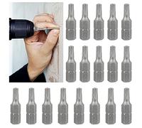 40 Pcs T20-25mm Star Torx Bit, 1 inch Hex Shank Magnetic Torx Head Set Star Screwdriver Bits for Screws and Fasteners Requiring