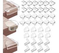 40 Pcs Table Corner Protectors for Baby, Silicone Table Corner Protectors, Self-Adhesive Furniture Corners Protector, Proof Sharp Edges, for Sharp Furniture Cooners