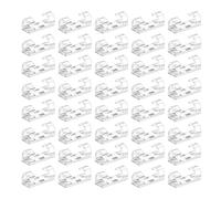 40 Pcs Transparent Self-Adhesive Sticky Cable Clips - Strong Plastic Cord Management Clamps for Neat Wire Organization at Home or Office