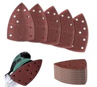 40 PCS Triangle Sanding Pads, Mouse Sander Pads, Hook and Loop Detail Palm Sander Sanding Sheets Sand Paper, 11-Holes Electric Sander Sandpaper Assorted 40/60/80/120/Grits, 5 Types of Grit