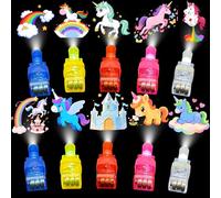 40 PCS Unicorn Party Favours Goodie Bag Fillers - Kids LED Light Up Finger Lights Toys, Glow in The Dark Rave Accessories for Boys Girls Birthday Halloween Party Supplies