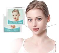 40 PCS V Face Stickers, Facelift Tape with Strings, Invisible Face Lifting Patches for Tightening Sagging Skin Around Neck, Eyes & Double Chin (Transparent)