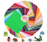 40 Pcs Vibrant Colored Craft Felt Fabric Mini Sheets(4in*4in)- Non-Woven Eco-Friendly Craft Felt Sheets for DIY Projects, Sewing & Kids Art Supplies Multipurpose Felt Squares for Crafting