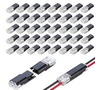40 Pcs Waterproof Automotive Wire Connectors 2-Pin, 2Pin Wire Connectors, Push Fit Wires Connector, for 18-22 AWG Wires, Plug-in Cable Terminals for Cars and Trucks