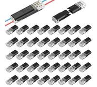 40 Pcs Waterproof Automotive Wire Connectors, 2-Pin Quick Plug Cable Connectors, Plug-in Cable Terminals No Strip No Solder for 18-22 AWG Wires, Crimp Terminals for LED, Automotive, Small Gauge Wiring