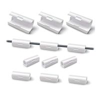 40 Pcs White Cable Holder Self Adhesive, Cable Clips,Cable Organisers Clip，Wire Clips Round Cable Management Holder for Cable Tidy Clips Desk Office and Home (White B Large)