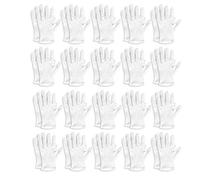 40 Pcs White Cotton Work Gloves Inspection Jewelry Dry Hand Moisturizing Gloves for Men Women