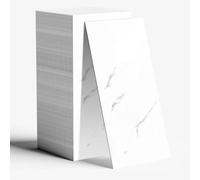 40 Pcs White Self Adhesive Wall Tiles 60CMX30CM PVC Bathroom Walls Tile Adhesive for Kitchen Backsplash Showerwall Laundry Waterproof Oil-Proof Rent Friendly