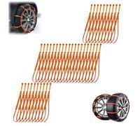 40 Pcs Zip Tie Snow Chains - Temporary Tire Straps, Anti-Slip Zip Tie Traction Belts, Mud Grip Straps, Reusable Anti-Skid Snow Tire Car Snows Chain, for Car Truck SUV Traction Grips (40 Pcs)