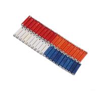 40 Piece 5A 8A 16A 25A Car Fuse Kit for Torpedo Style Classic Vehicles 32V DC Low Voltage Protection 25mm Tubular Design