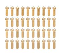 40 Piece Brass 3D Printer Nozzle Set for 1.75 mm Filament, Extruder Replacement Parts Compatible with 3, 3 Combo, S1, and S1 Combo, Sizes 0.2 0.4 0.6 and 0.8 mm